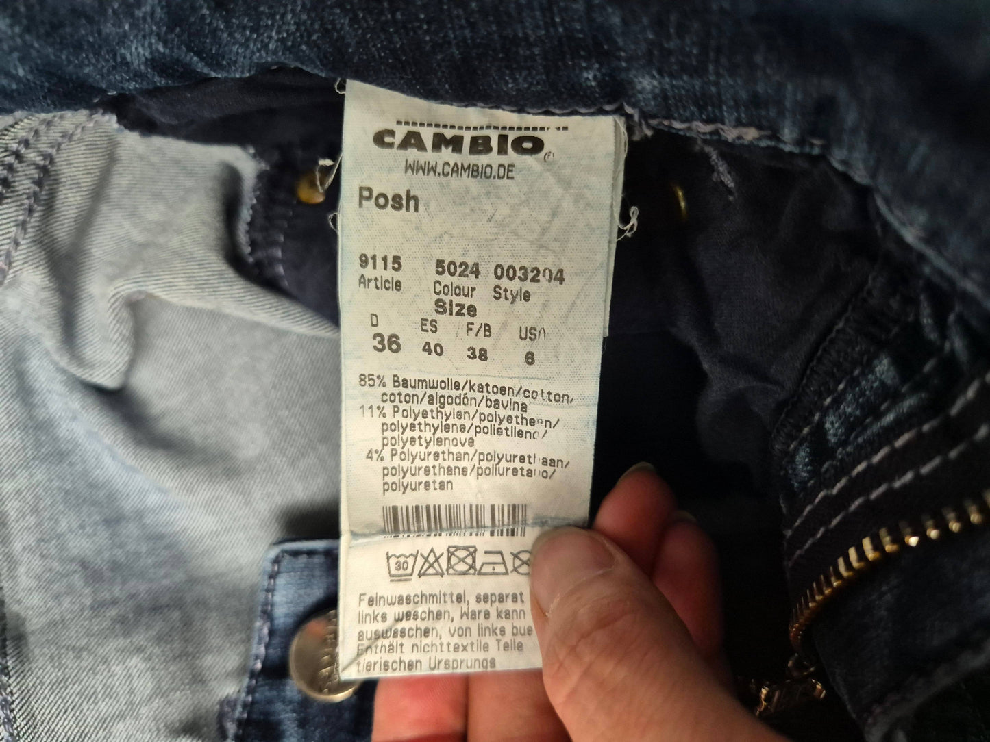 Second Hand Damen Cambio Jeans Hose 36 - Fashand