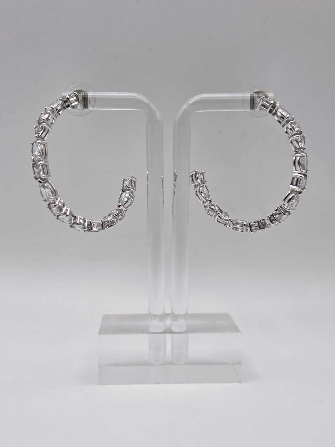 Swarovski Ohrringe Creolen Kristalle silber