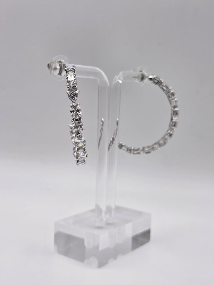 Swarovski Ohrringe Creolen Kristalle silber