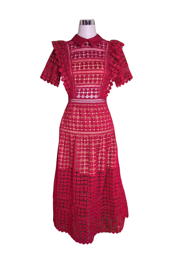 Self-Portrait Kleid Midikleid S UK8