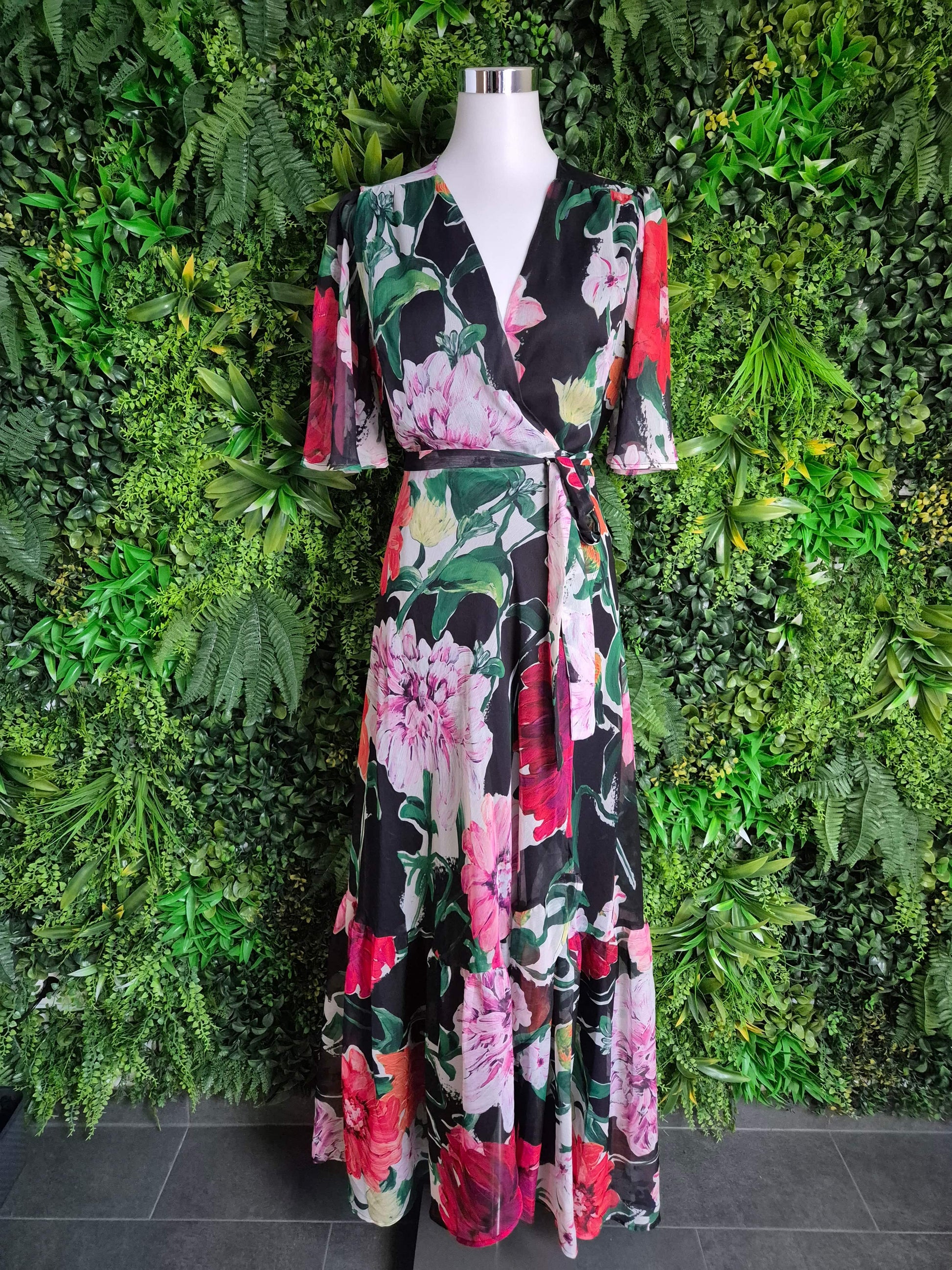 Second Hand Damen Hope & Ivy Wickelkleid Maxikleid M (UK10) - Fashand