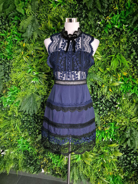 Second Hand Damen Self-Portrait Partykleid Minikleid M UK10 - Fashand